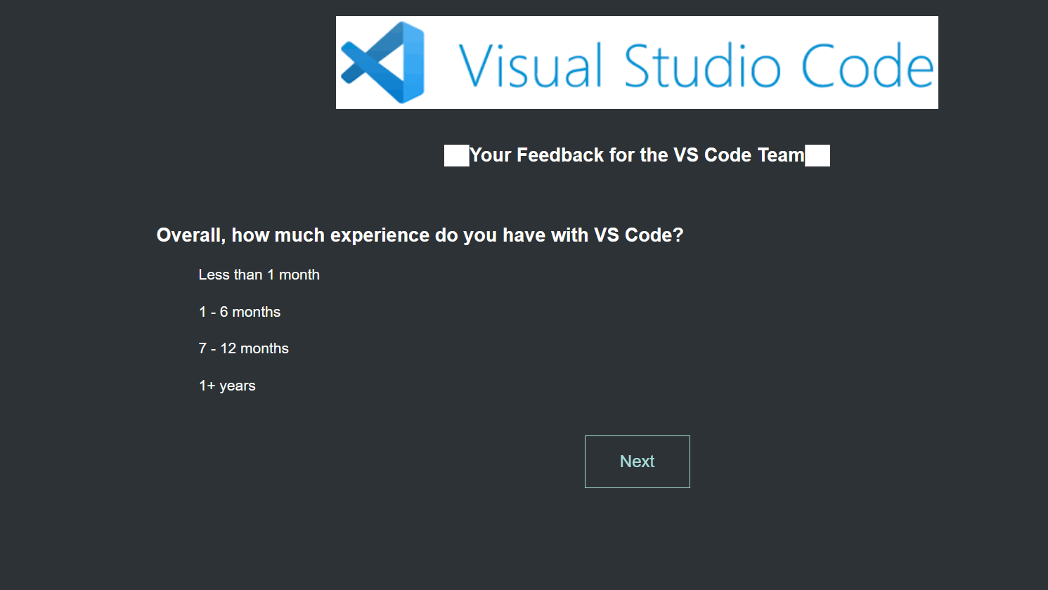 VS Code Feedback form not accessible · Issue #176693 · microsoft/vscode ...