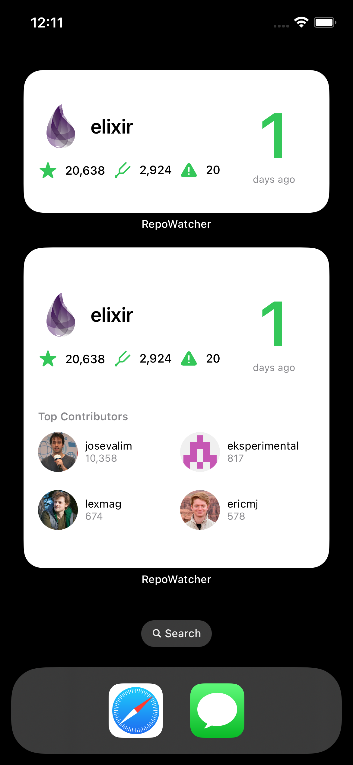 GitHub - fabianskier/RepoWatcher: Medium SwiftUI widget about Github ...