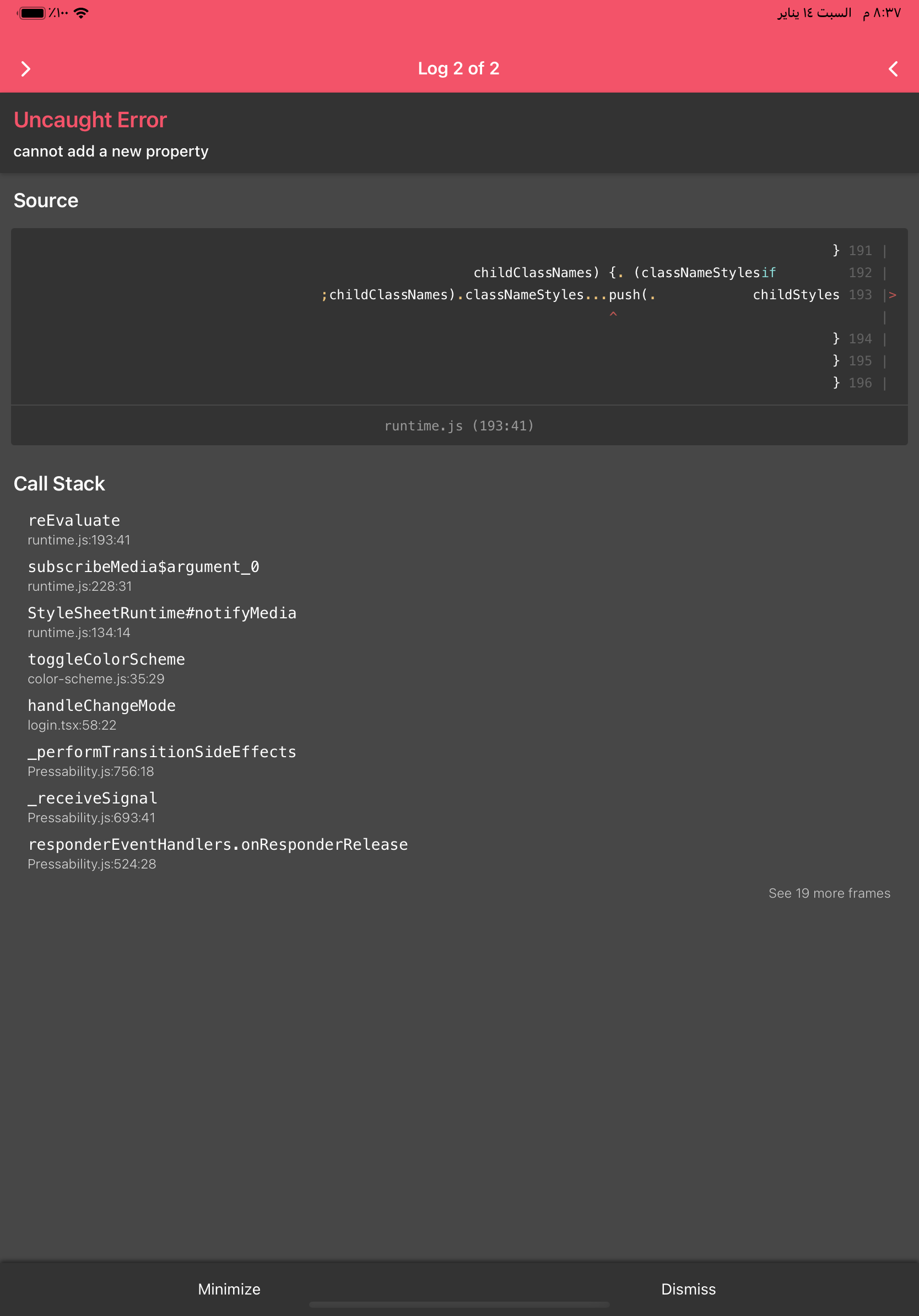 ERROR TypeError cannot add a new property, js engine hermes · Issue