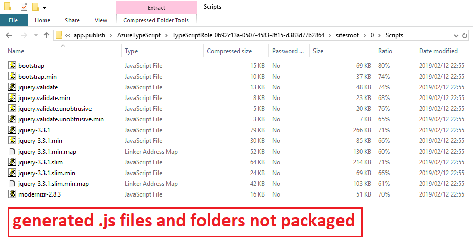 generated js files not packaged
