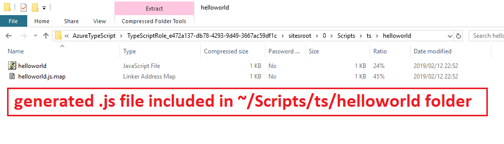 generated js files packaged subfolder