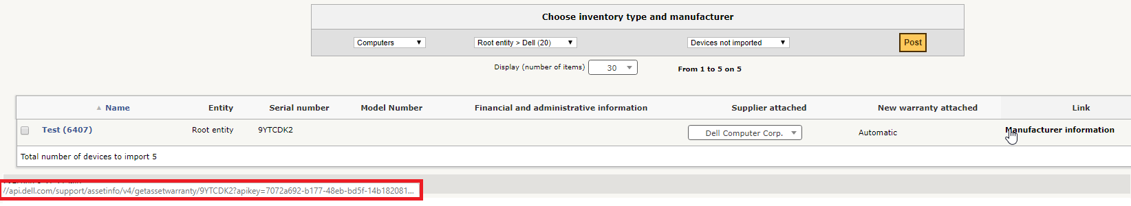 New type of Dell API Key? · Issue #61 · InfotelGLPI ...