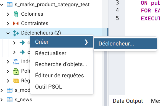 Can't create trigger "AFTER UPDATE OF" with pgadmin · Issue #5790 ...