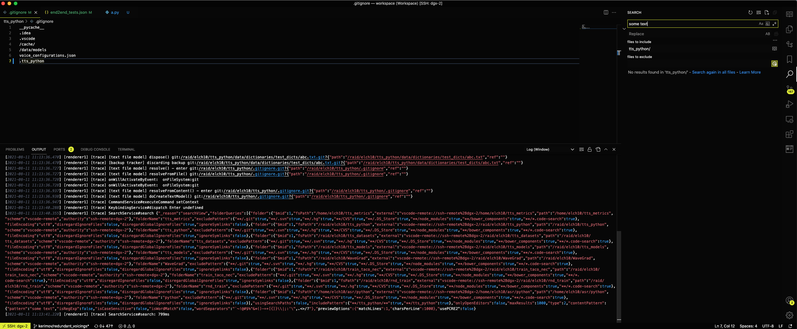 Search in files works only when "files to include" not specified ...