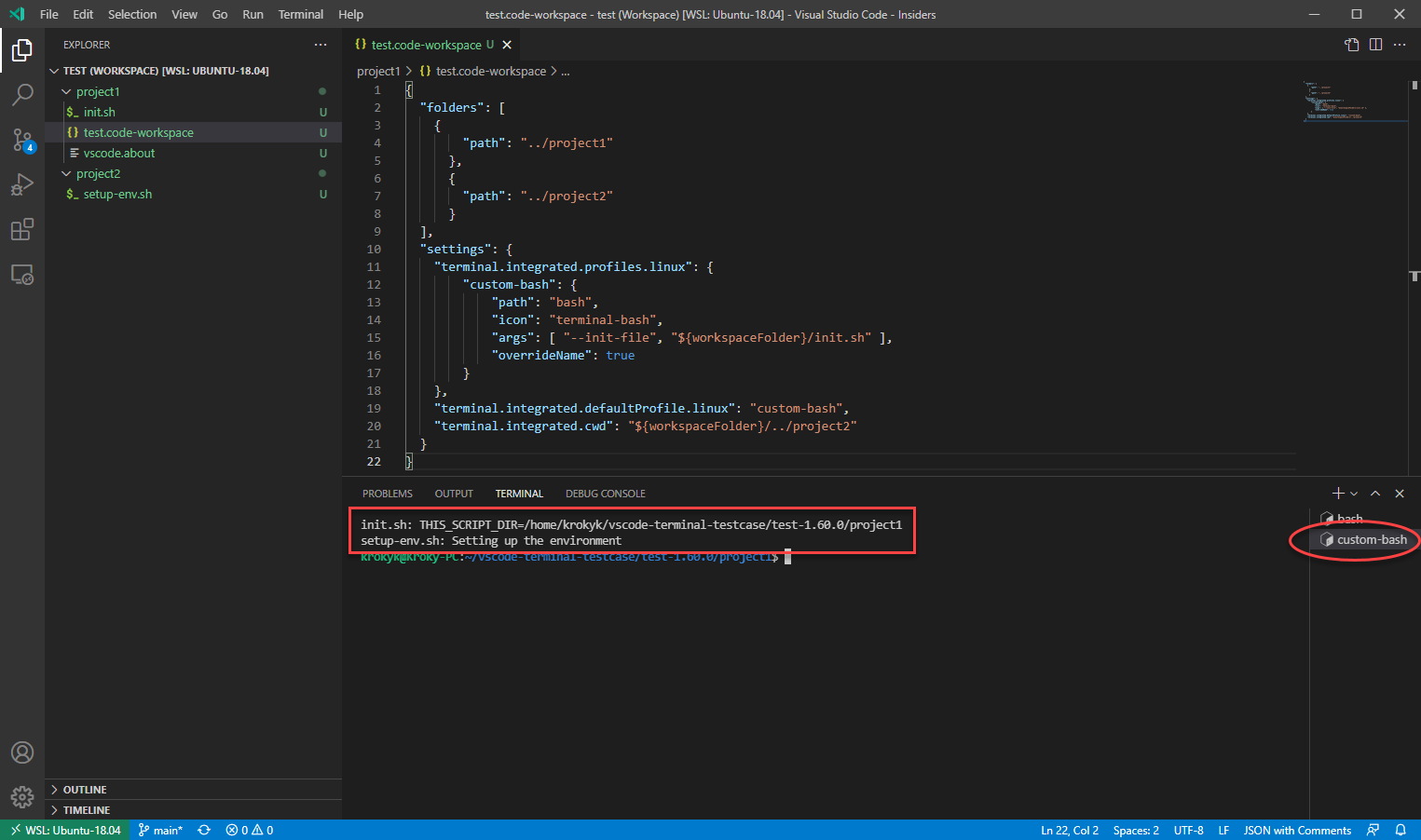 `terminal.integrated.defaultProfile.linux` does not launch the default ...