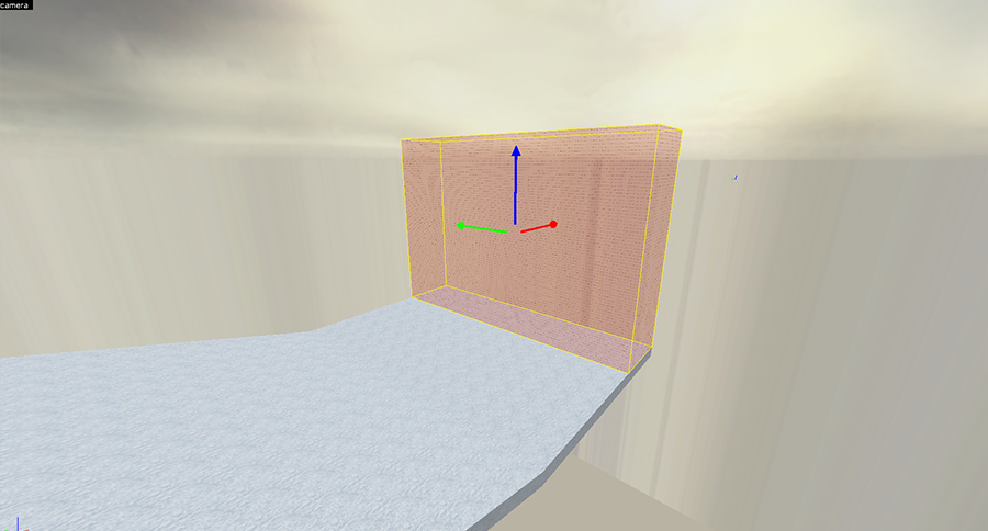 3D editor view example of a finish zone