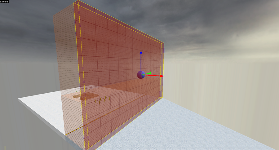 3D editor view example of a gate