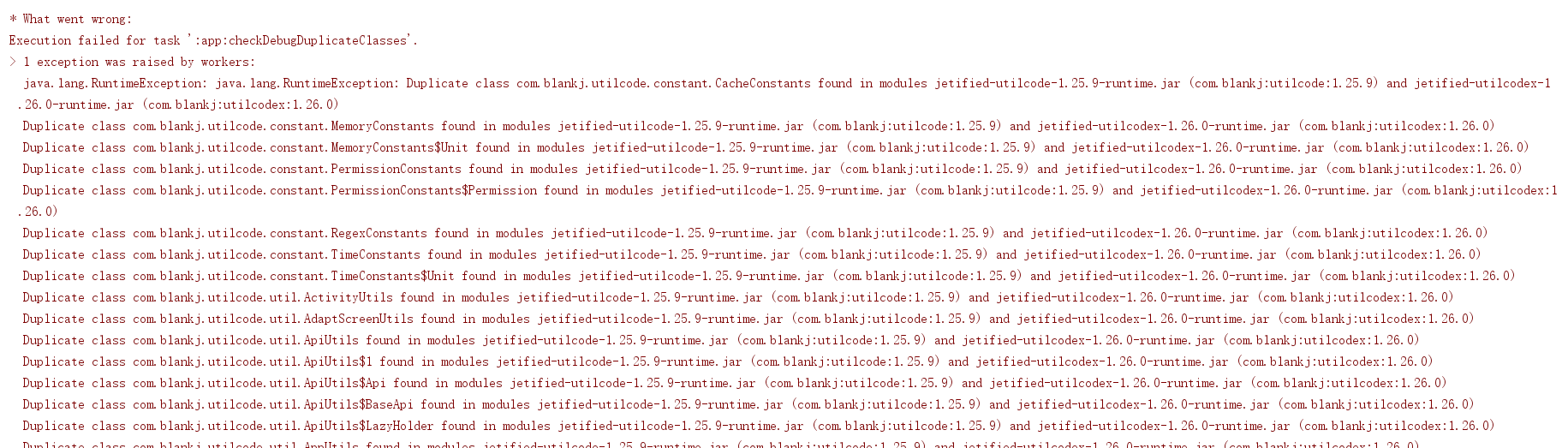 Duplicate class found in modules jetified-xxx-runtime.jar · Issue #1167 ...