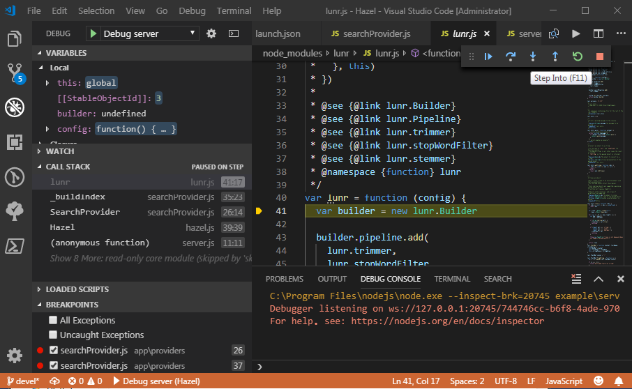 Debugger does not respect skipFiles · Issue #67039 · microsoft/vscode ...
