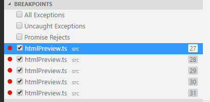 Allow deletion of breakpoints with 'delete' key & select multiple ...