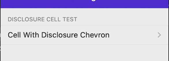 Cell with Disclosure Chevron on Mac Catalyst