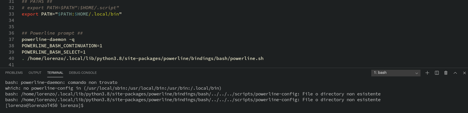 Not working in VSCode integrated terminal · Issue #2089 · powerline ...