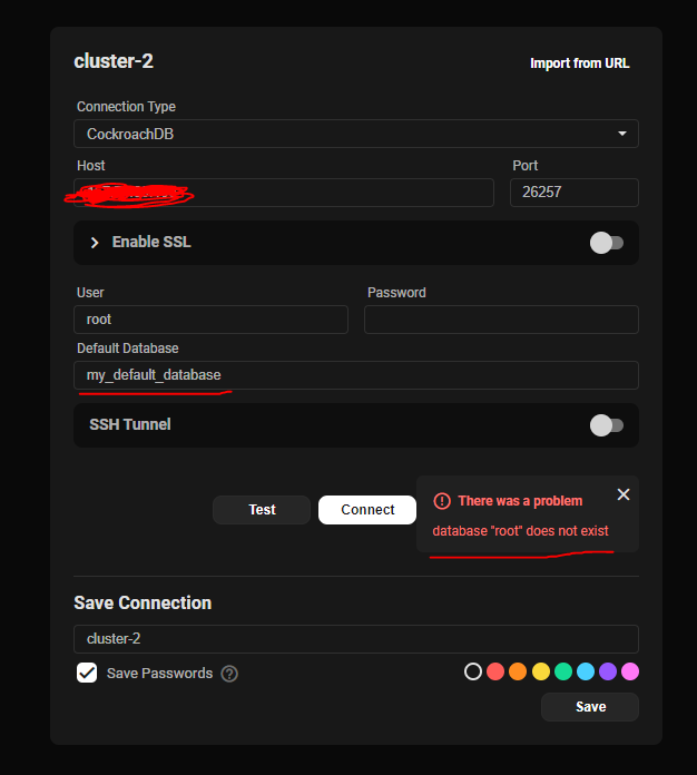 BUG: Cockroach Connection using wrong fields · Issue #1195 · beekeeper ...