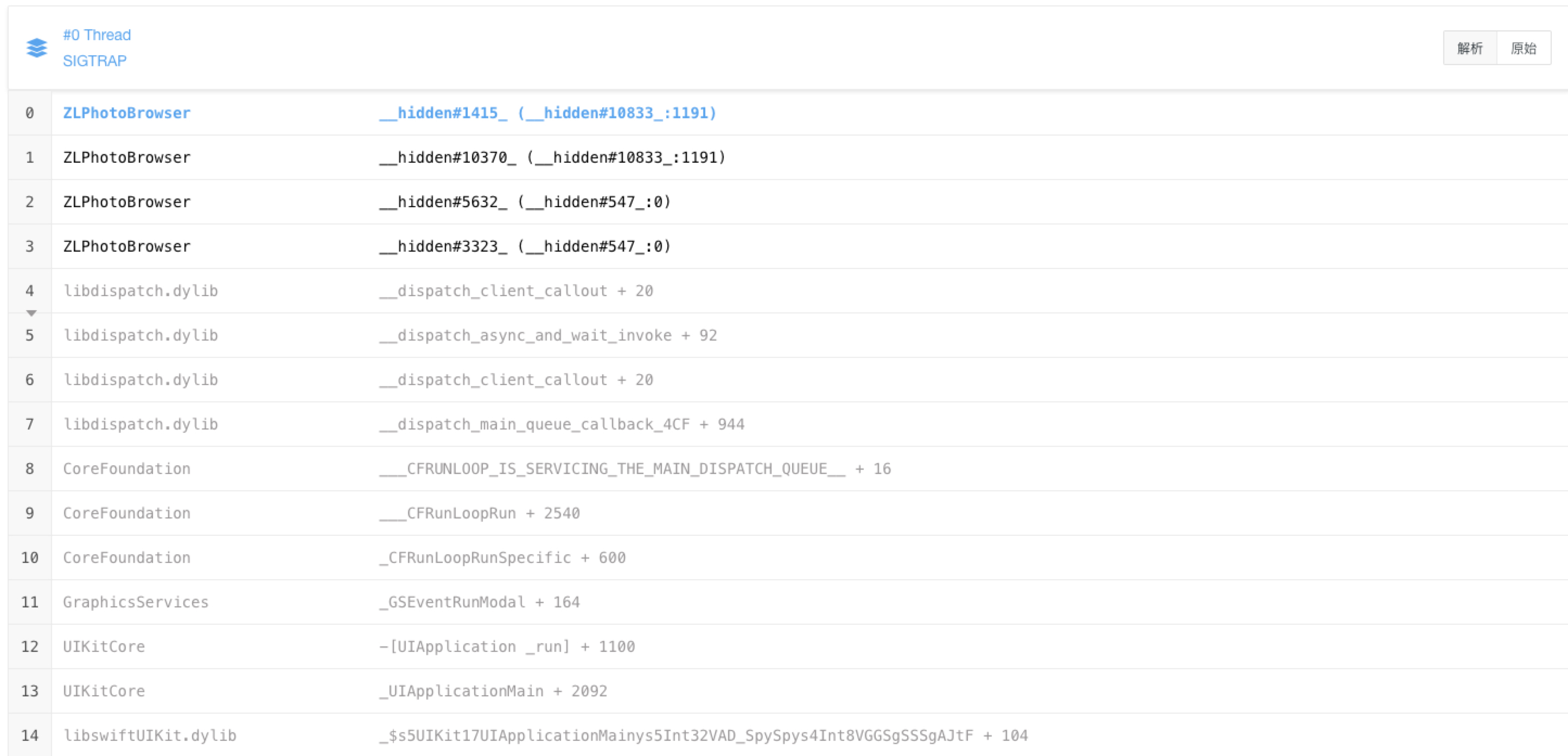 bugly收集到的崩溃 · Issue #672 · longitachi/ZLPhotoBrowser · GitHub