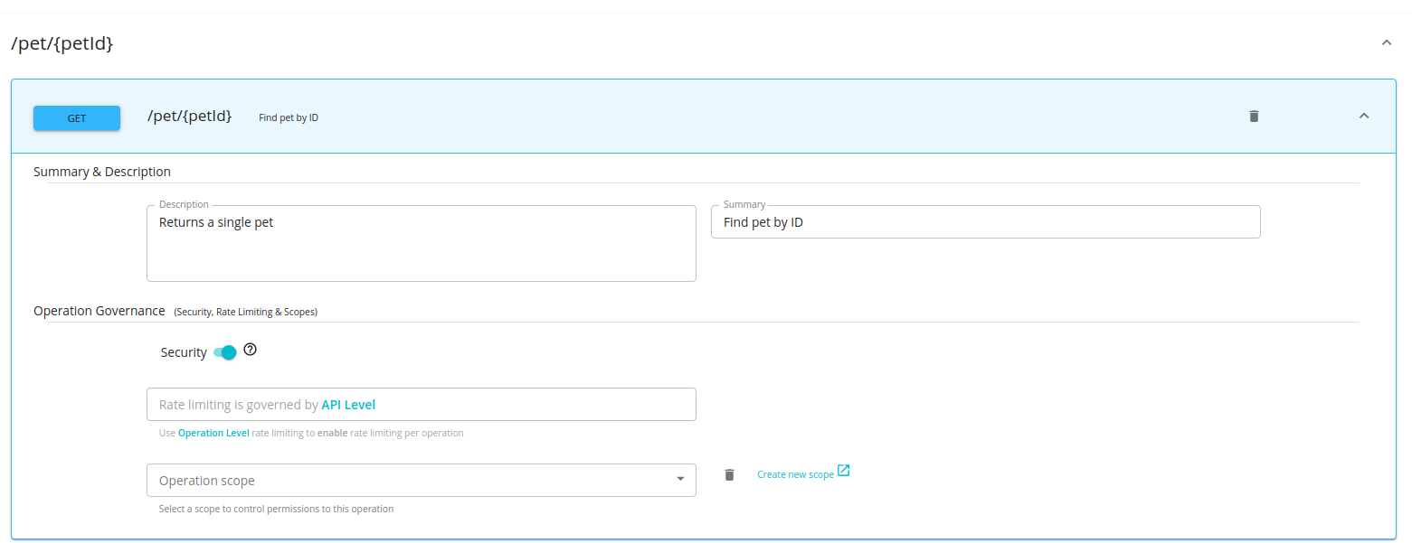 Parameter column is not visible when the API created by importing ...