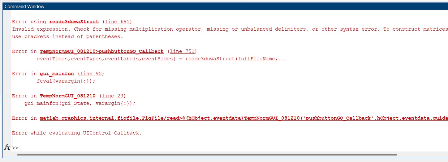 Keep getting "Error while evaluating UIcontrol callback" in TempNormGUI ...