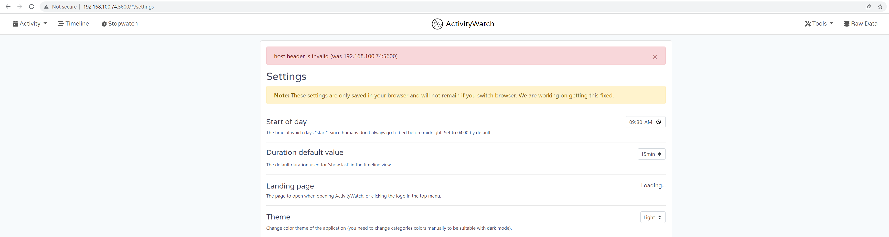 ActivityWatch in Docker: "host header is invalid" · Issue #735 ...