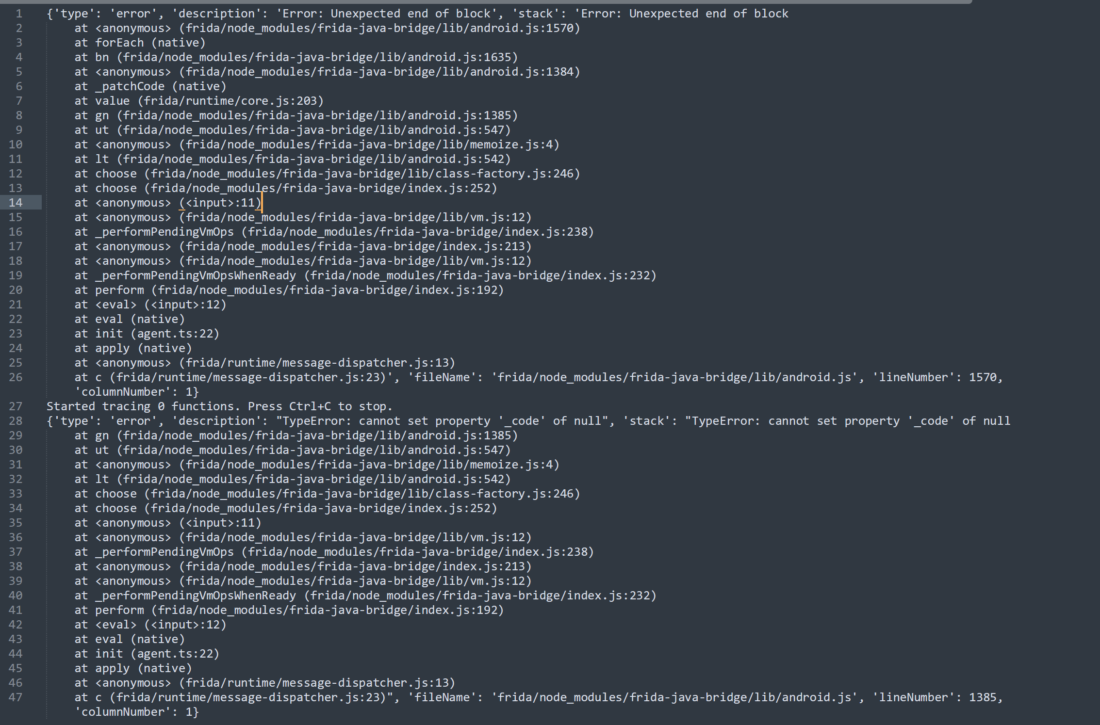 use java.choose trhow error · Issue #2026 · frida/frida · GitHub