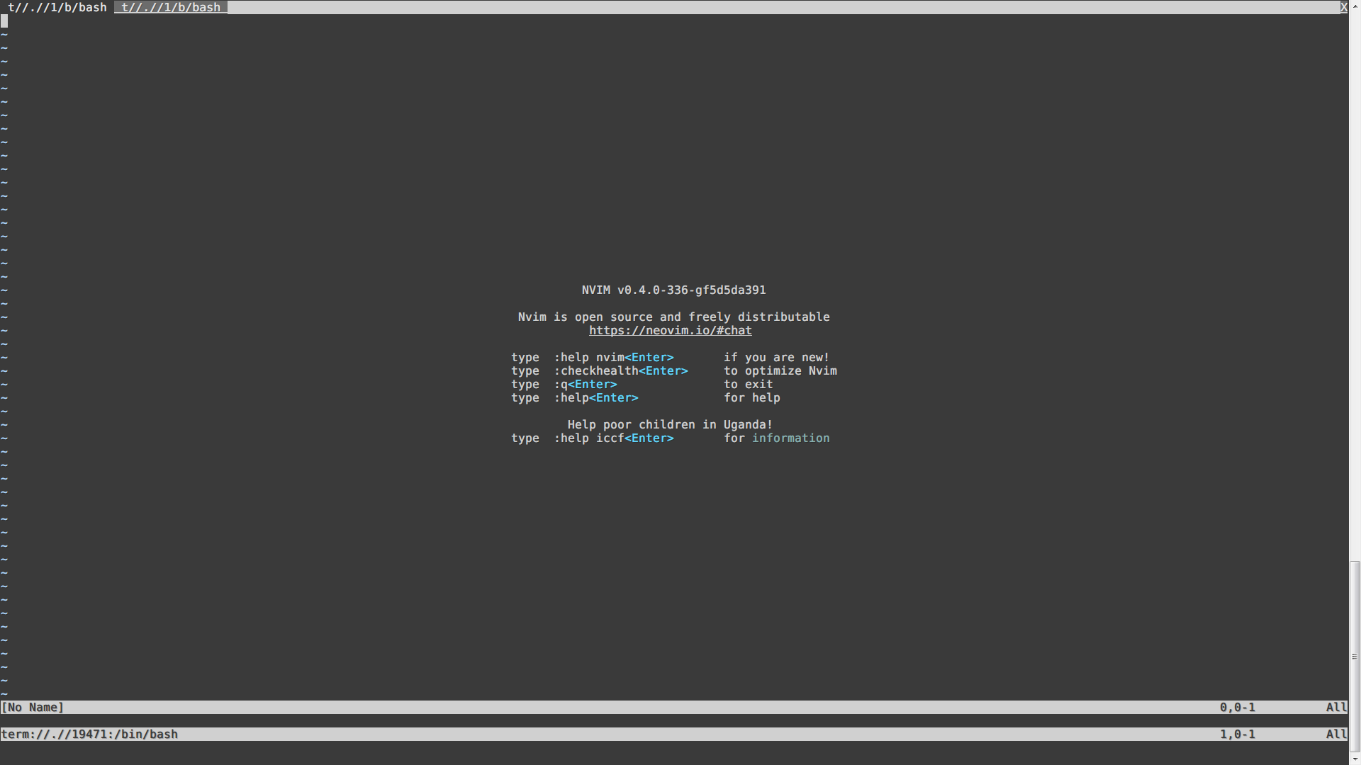 Quickly switching between terminal buffer will make bottom half of the ...