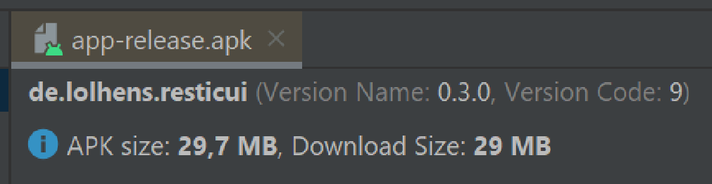 wrong APK attached to release 0.3.0? · Issue #135 · lhns/restic-android ...