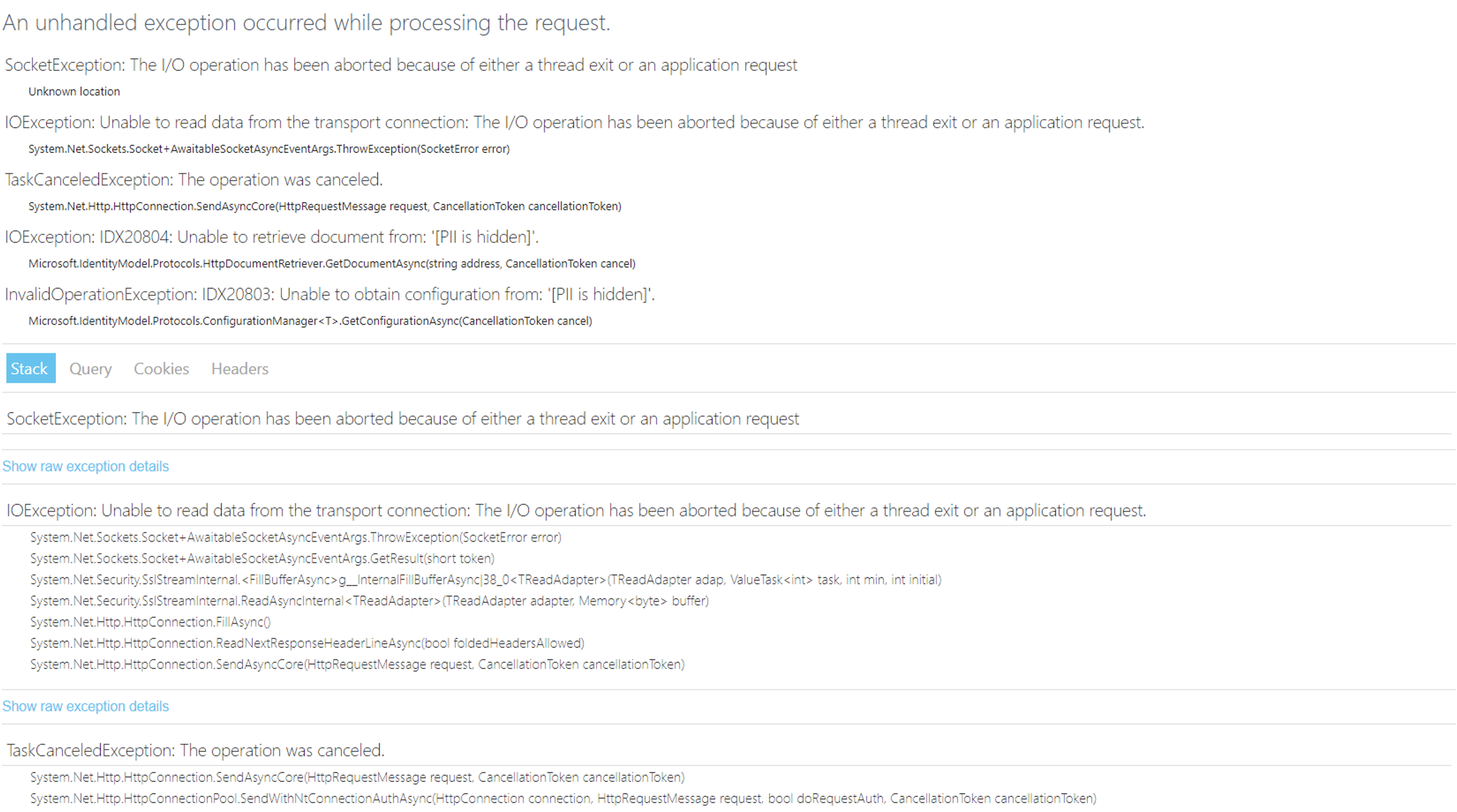 I am getting the following error when I try the MVC tiered template ...
