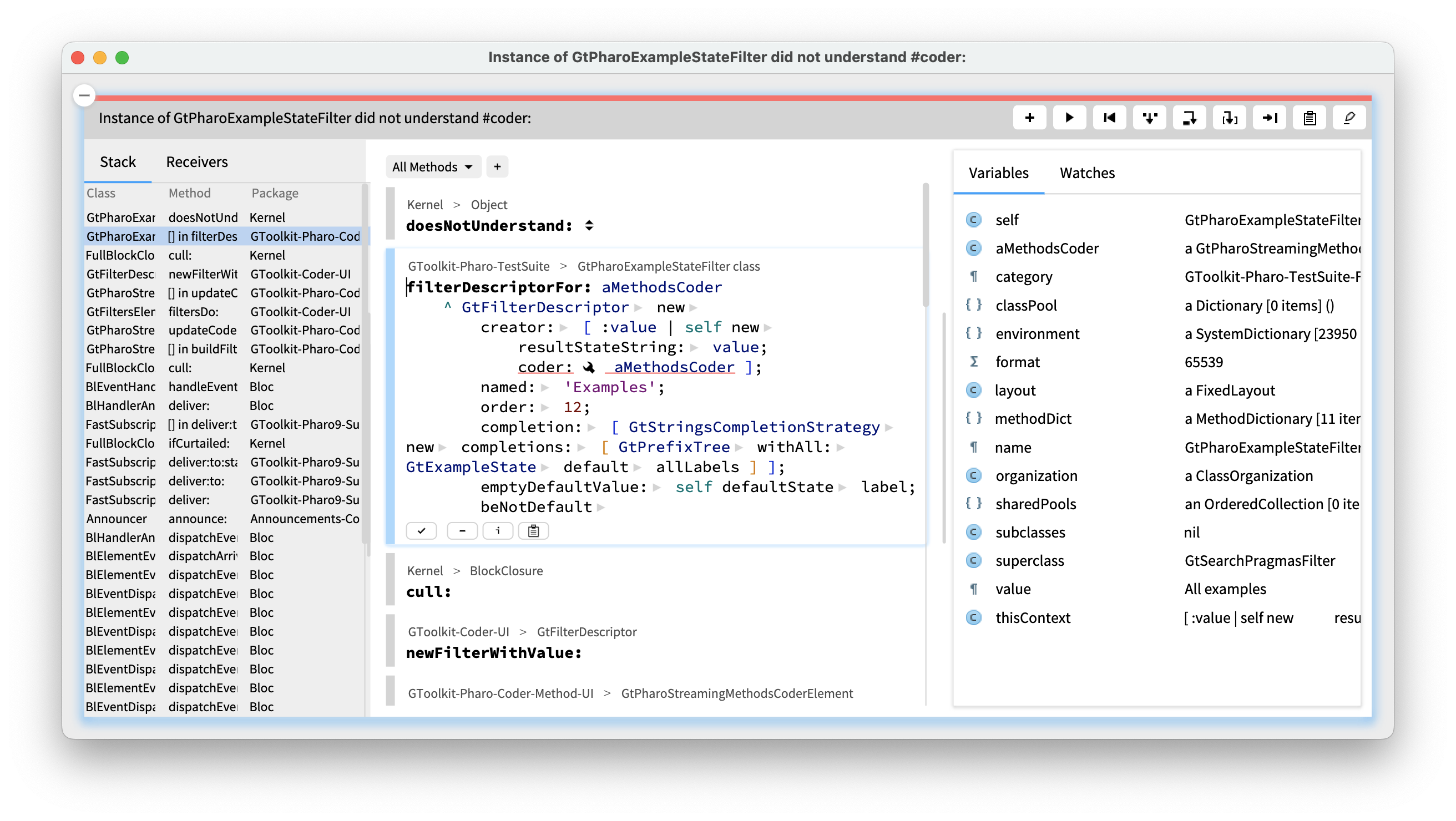 Crash when using Example filter on Coder · Issue 2927 ·