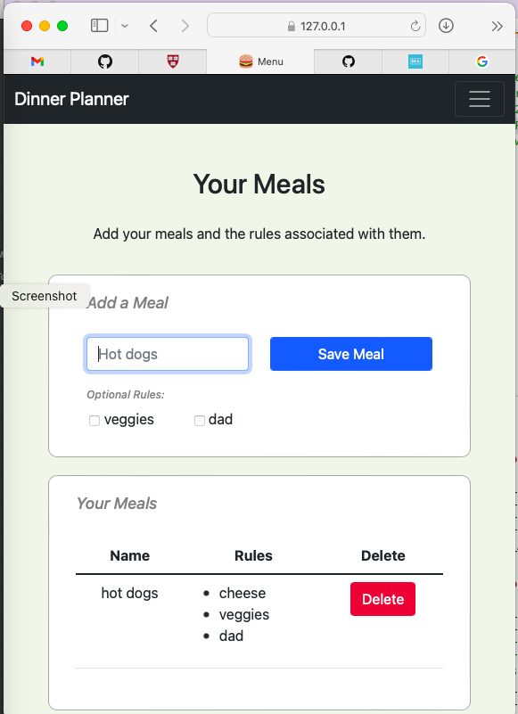 GitHub - strubled/dinnerplanner