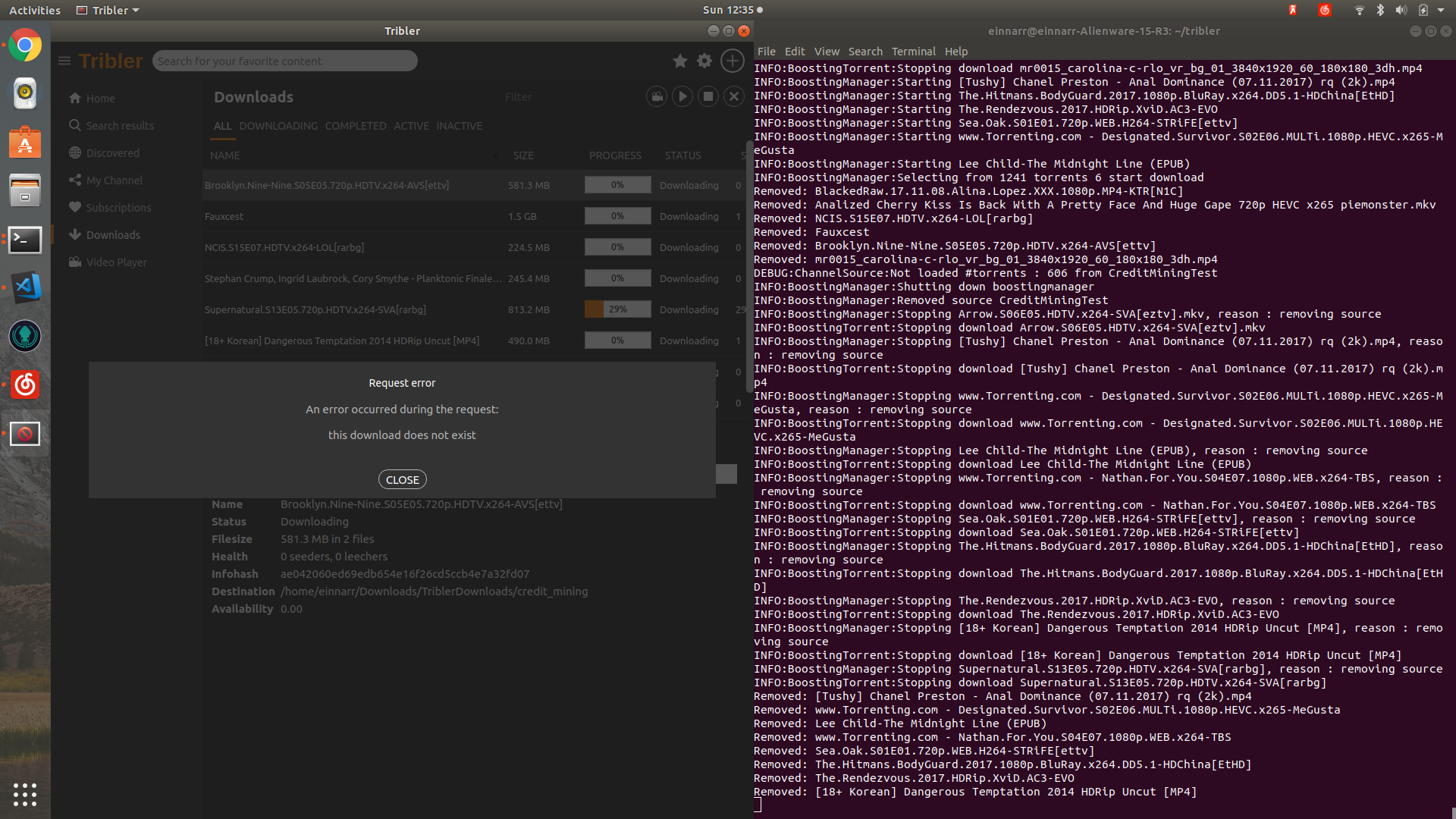 In Certain Situation The Downloadspage In Tribler Gui Is Displaying