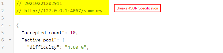 Invalid JSON Response on API · Issue #238 · trexminer/T-Rex · GitHub