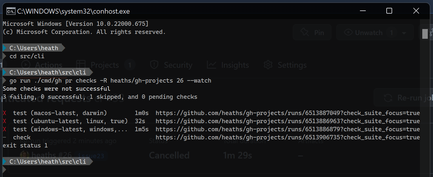 Use proper cursor positioning on Windows, or alternate screen buffer · Issue 5679 · cli/cli