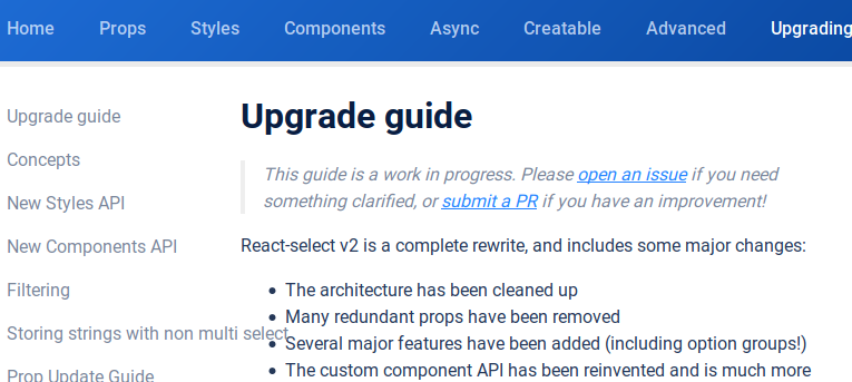 Sidebar broke in documentation pages · Issue #3134 · JedWatson/react ...