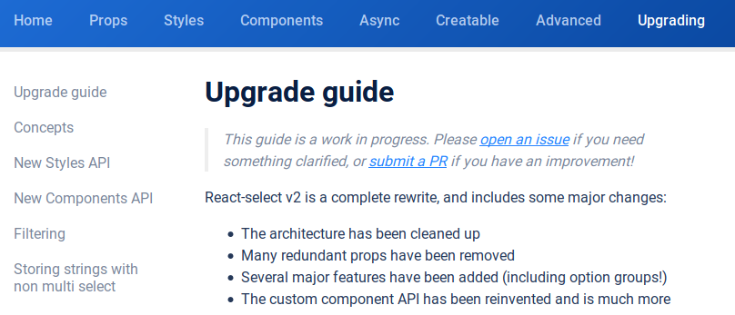 Sidebar broke in documentation pages · Issue #3134 · JedWatson/react ...