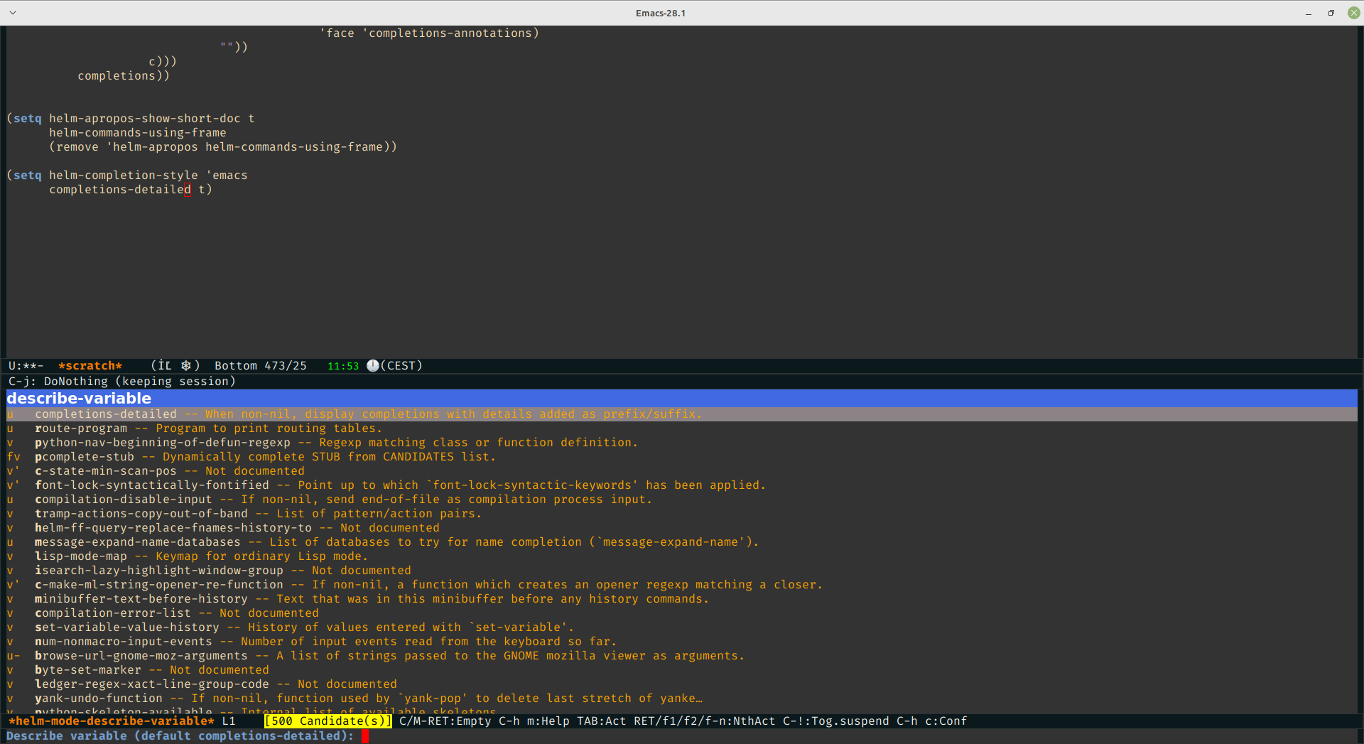 Support for Emacs 28.1 completionsdetailed parameter · Issue 2496