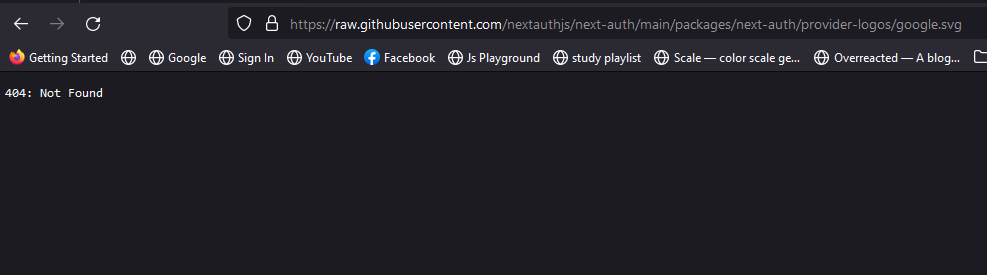 next-auth Provider Icon svg's don't seem to point anywhere, returning ...