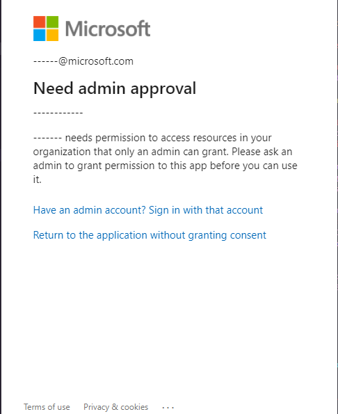 Moving from adal and requiring admin approval now · Issue #3632 ...