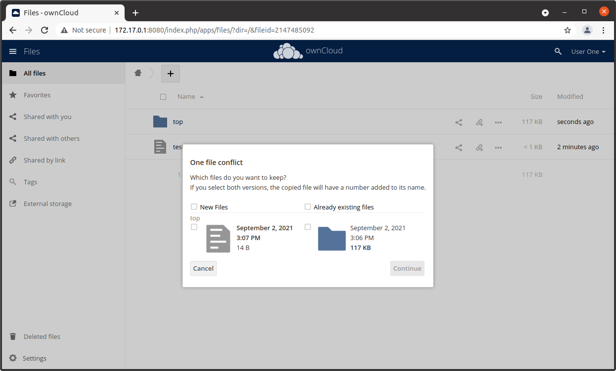 Drag-and-drop-into-folder