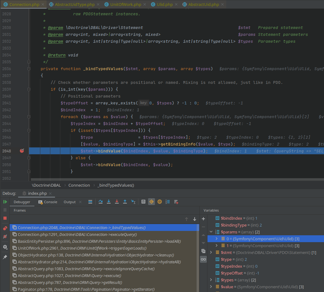 DoctrineBridge] Ulid types are not supported in eager loaded entities (in  Postgres) · Issue #41526 · symfony/symfony · GitHub
