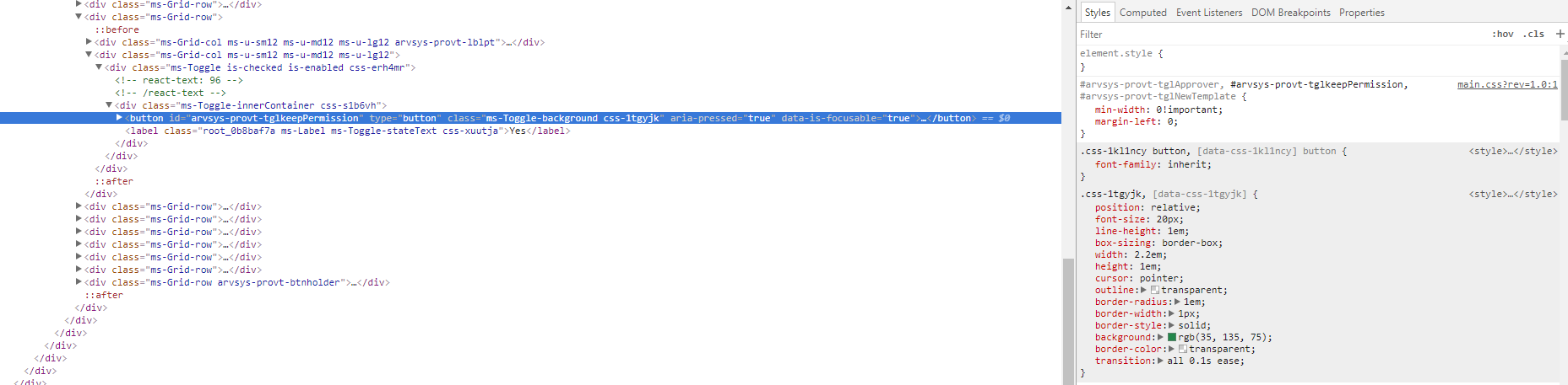 Button and toggle background changing colors randomly · Issue #2485 ...
