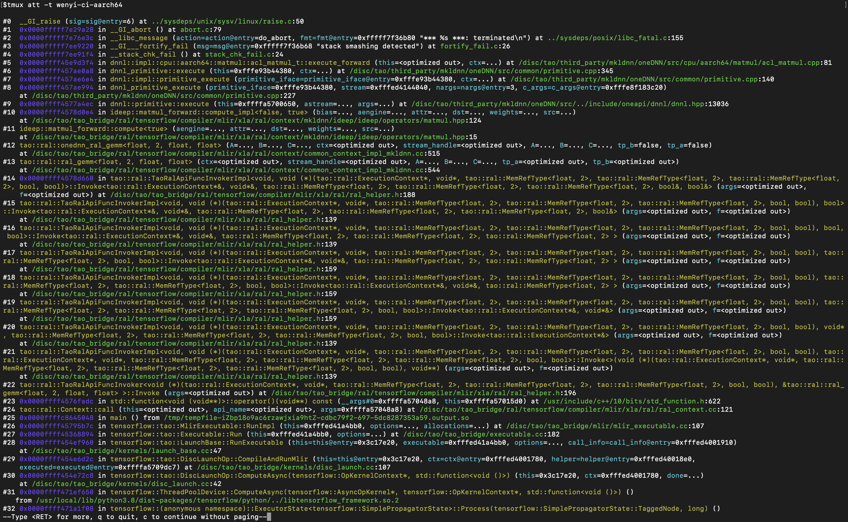 [bug][AArch64] cpu demo crash · Issue #244 · alibaba/BladeDISC · GitHub