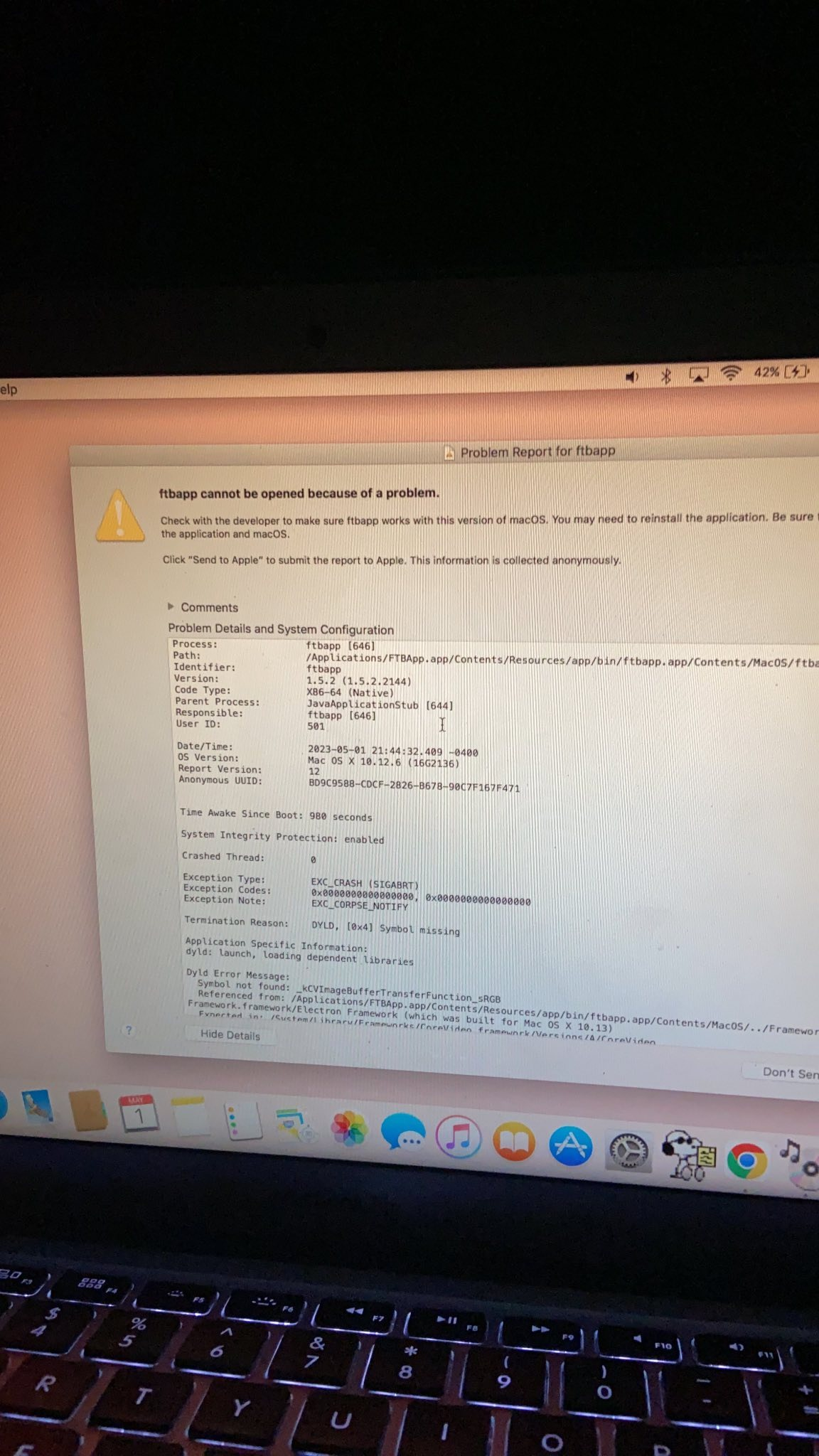 Macos launch error issue 910 ftbteam ftb app github