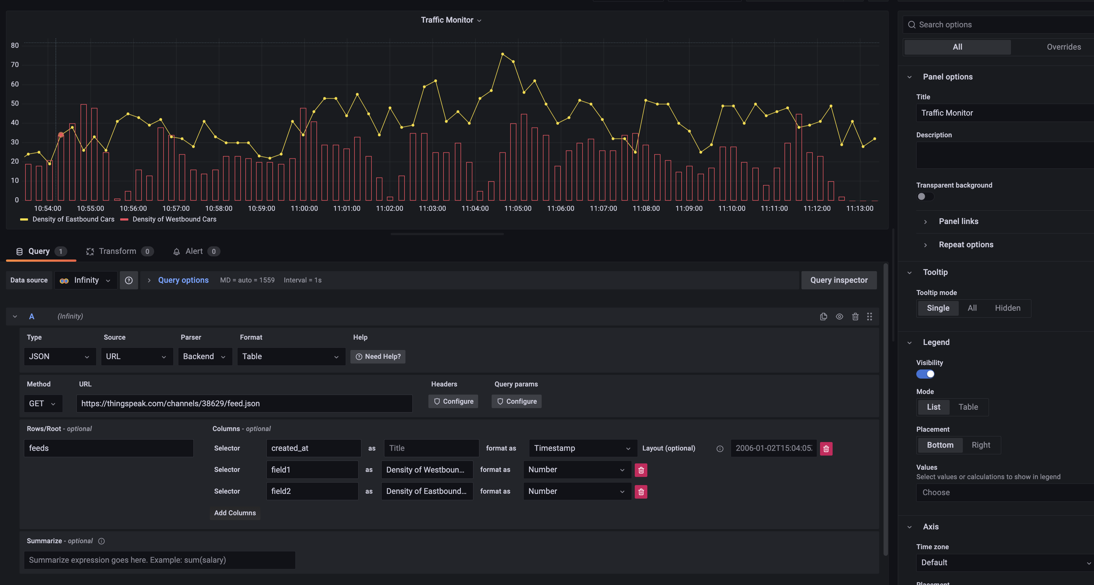 Infinity datasource plugin for Grafana