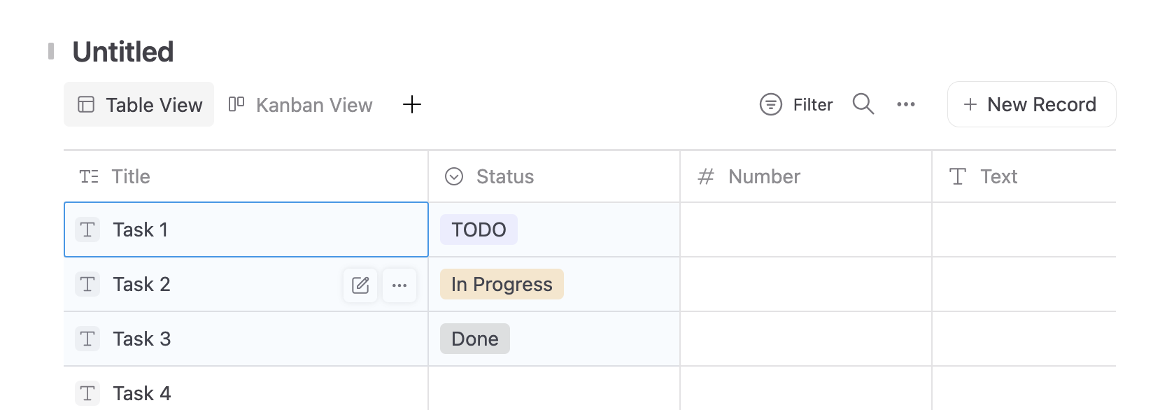 The "add new record" button in database should not add to first row ...