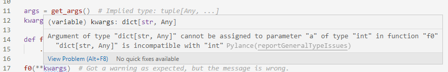 Potential bug in checks of calling a function with dynamic arguments ...