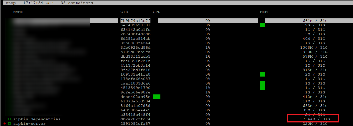 negative memory usage · Issue #261 · bcicen/ctop · GitHub