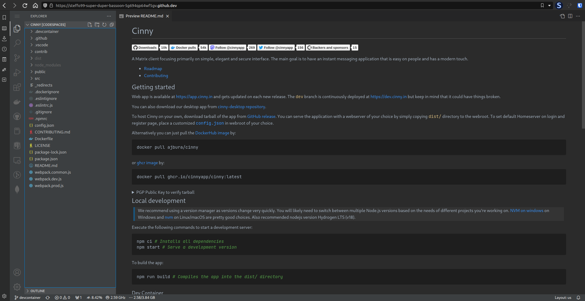 Add Dev Container and Codespaces environment support by Steffo99 · Pull ...