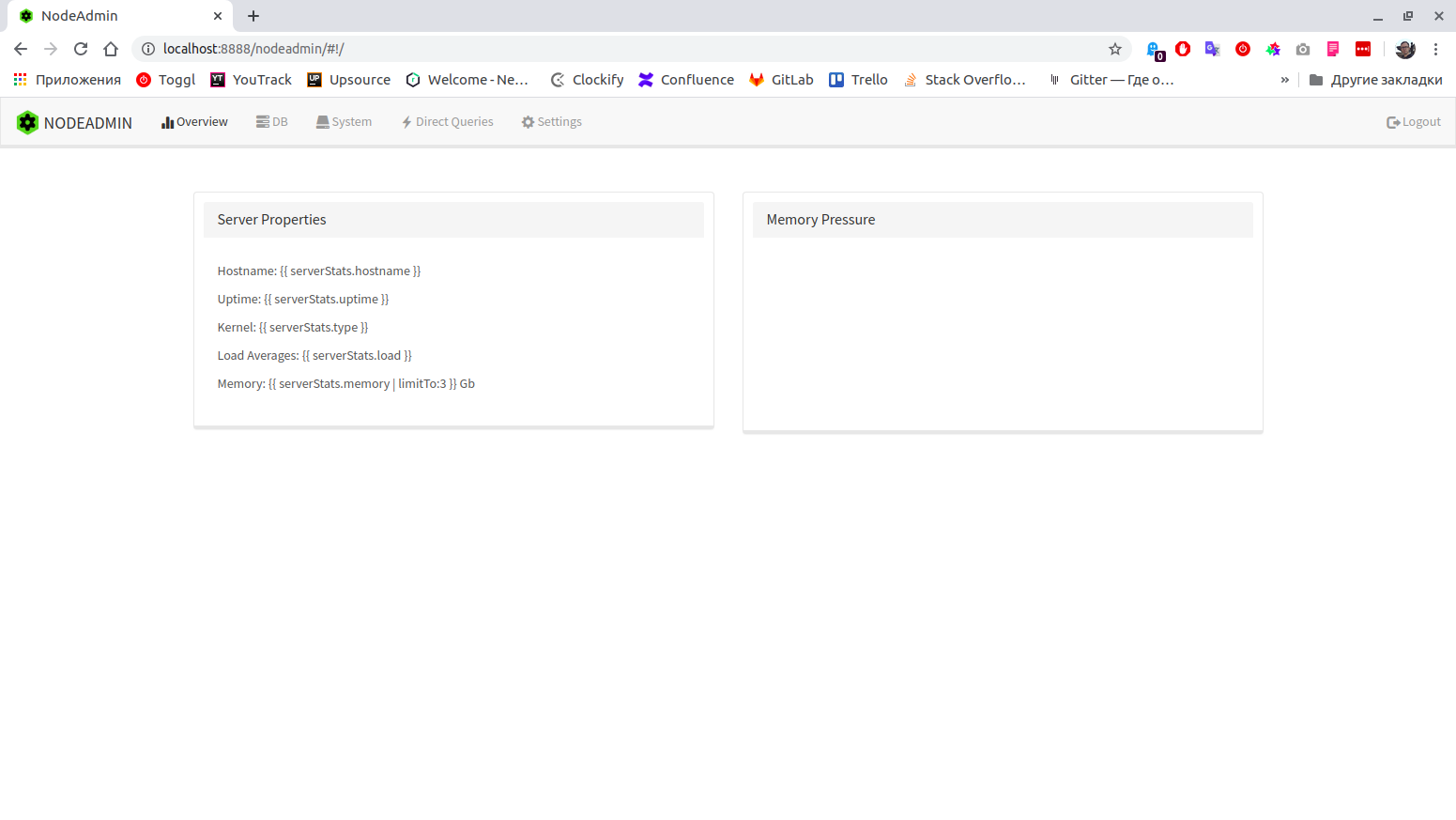 Overview page does not display correctly · Issue #43 · nodeadmin ...
