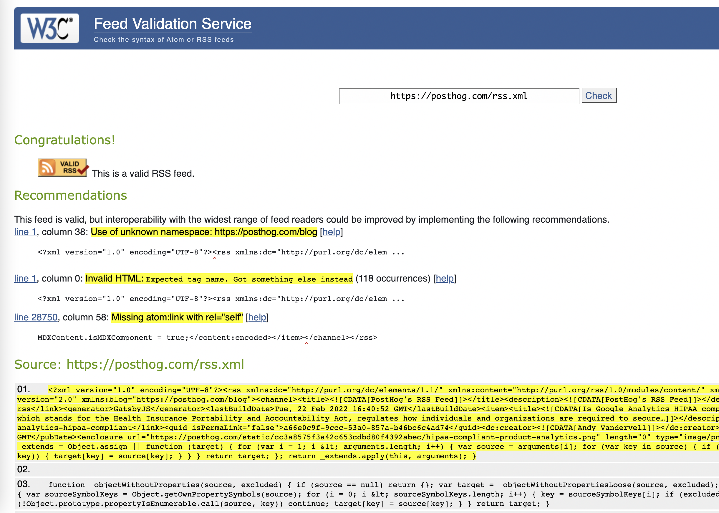 Improve compatibility of RSS feed · Issue #3022 · PostHog/posthog.com ...