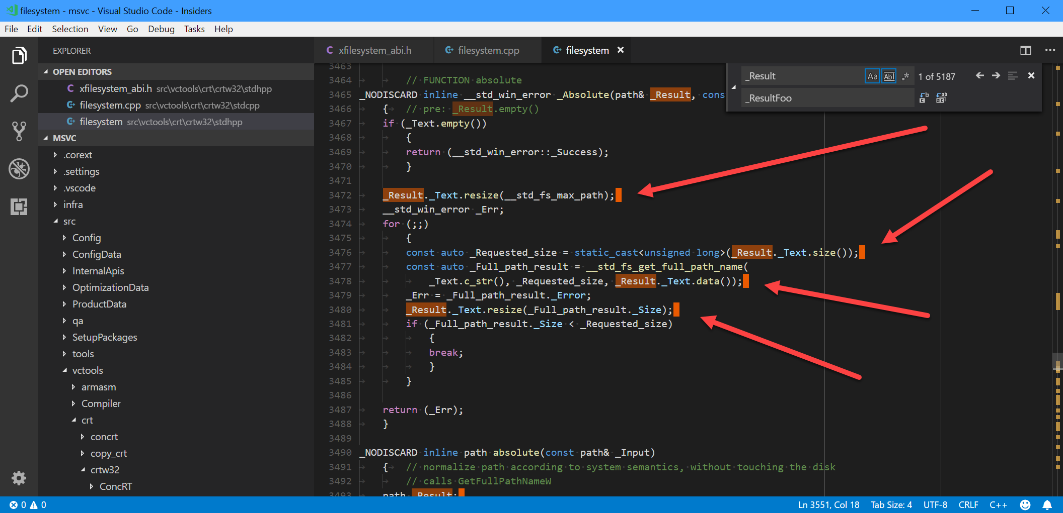 Recent insiders build (~last night) broke find and replace · Issue ...