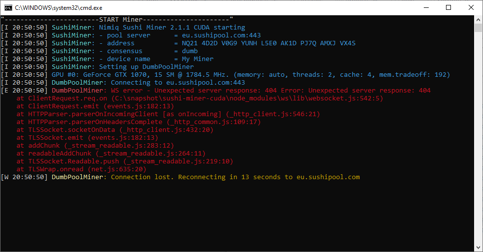 404 Unexpected Server Response · Issue #6 · Sushipool/sushi-miner-cuda ...