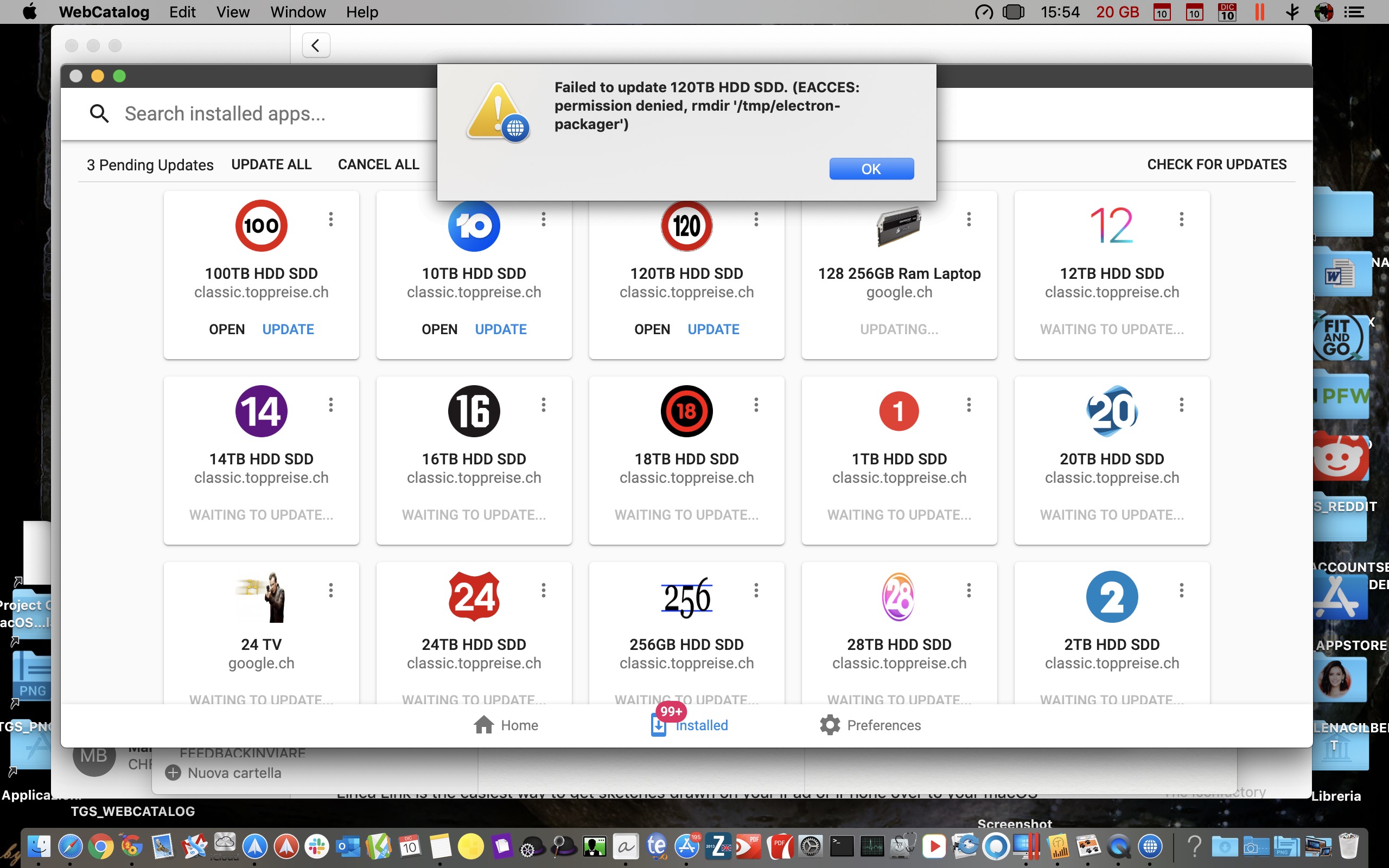 Bug Fails To Install update App EACCES Permission Denied Rmdir